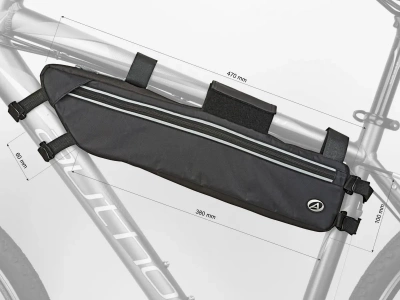 Сумка на раму Author A-R260 Prolong, прямоуг. горизонт. 2 отд. V=2.8л, черный