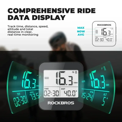 Велокомпьютер Rockbros G1 smart GPS, 8 функций
