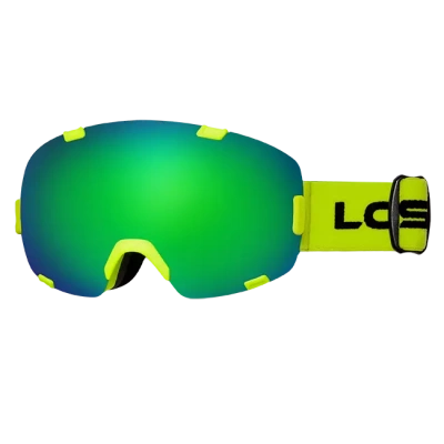 Маска горнолыжная LosRaketos APEX GREEN MIRROR арт 21307 YELLOW