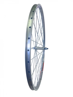 Колесо в сборе 28-29" переднее, Trix, AV, втулка ал., V-br. гайки., обод дв. 19.4x21.4мм, серебро