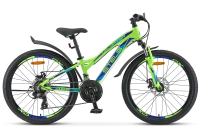 Велосипед Stels Navigator-465 MD 24" V010 11" Неоновый-лайм/синий