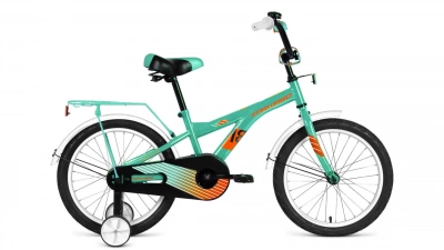 Велосипед FORWARD CROCKY 18 (18" 1 ск.) 2022, бирюзовый/оранжевый