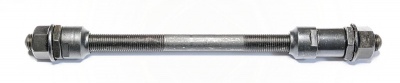 Ось задней втулки 3/8"x180мм Cr-Mo TI-627R с конус. под гайку, черная