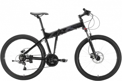 Велосипед Stark Cobra 27.2 D 2023, черный/серый/черный, 18"