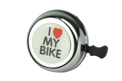 Звонок 54BF-06 (I Love my Bike) стальной