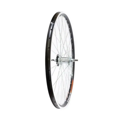 Колесо в сборе 24" задн, Trix, ножн. торм., 1ск., обод дв. алюм., AV 19.6x29.5, 18Т, черн.