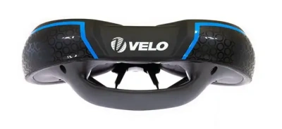 Седло Velo Plush VL-6393, комфорт, 265x213мм, вакуумное, синий/черный