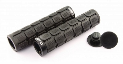Грипсы Clarks CLO219, резиновые 130мм с 1 фиксат. черные анодир.