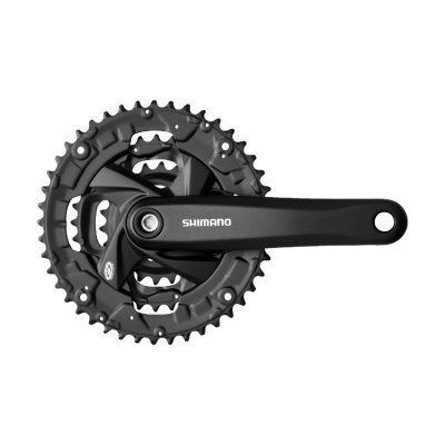 Система шатунов 3ск. 44T Shimano Altus M371, 9ск., 44/32/22  шатуны 175мм с защ. черный