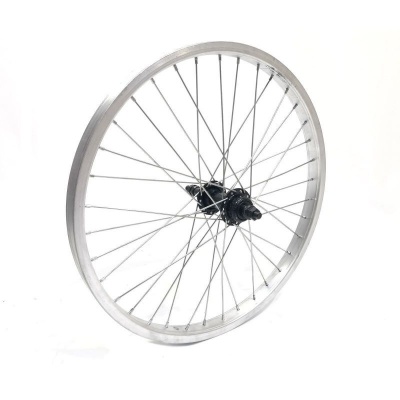 Колесо в сборе 20'' заднее, 28 отв., 130 мм, 3/8" (гайка),V-Brake, под трещ. двустен., 188/190 мм