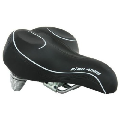 Седло Selle Monte Grappa P!QUADRO, 280x235мм мягкое, двойные хромирован. пружины, черное