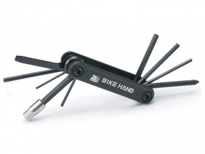 Мультитул Bike Hand YC-274, 6-210274 шестигр. склад. 2/2.5/3/4/5/6мм, 8мм гол., +/-отвертки,T25 черн