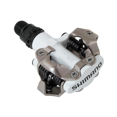 Педали контактные Shimano M520, алюм. Cr-Mo 380г белые инд.уп.