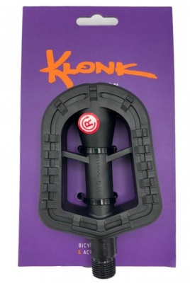 Педали Klonk 11050, 100x71 мм, пластик, 9/16", черный
