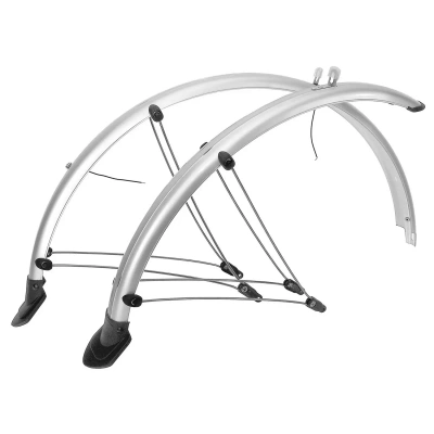 Комплект крыльев M-Wave Mud Max Flex 28/29, металлопласт. 28/29"x56мм с усами серебристые