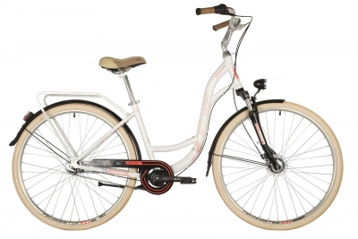 Велосипед STINGER BARCELONA EVO 2021, белый, 15"