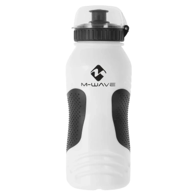 Фляга M-Wave PBO 600-NS, антискольз. пластик 0.6л с крышкой бело-черная