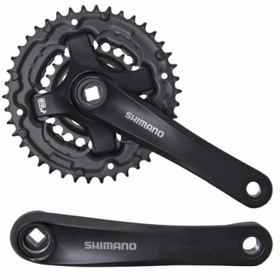 Система шатунов 2ск. 46T Shimano Tourney TY501, 175мм, для 2x7/8ск, Кв, 46/30, с защ., черный
