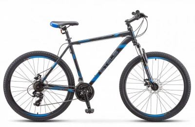 Велосипед Stels Navigator-700 MD 27.5" F010 17.5" Серебристый/синий