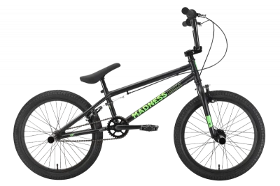 Велосипед Stark Madness BMX 1 2022, черный/зеленый