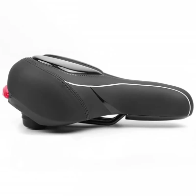 Седло Vinca Sport VS-72, комфортное с фонариком, гель, 280x200мм, черное
