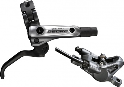 Гидравлический тормоз задний Shimano BR-M615/BL-M615, Deore, PM/PM, 1450мм, серебро