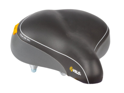 Седло Velo Plush Tour DS Gel, комфорт 265x255мм двойн. пруж.-эластом. гелев черное