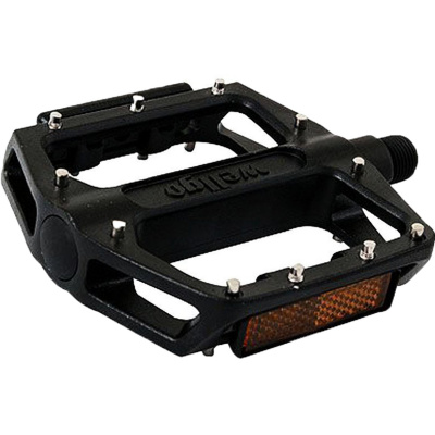 Педали Wellgo B087U, алюминиевые BMX/Downhill широк. ось Cr-Mo, смен.шипы черные