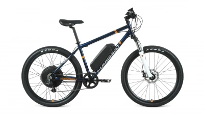 Электровелосипед FORWARD CYCLONE PLUS 26 E-500 (26" 7 ск. рост. 17") 2022, темно-синий
