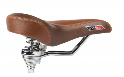 Седло Velo VL-8089, комфорт 267x257мм широкое пруж.-эластомер. гелевое коричневое