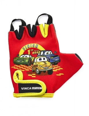 Перчатки Vinca Sport Cars VG-940, детские, гелевые вставки, красный, размер 3XS