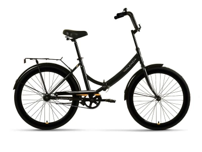 Велосипед FORWARD VALENCIA 24 X (24" 1 ск. рост. 16") 2022, черный/золотой
