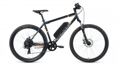 Электровелосипед FORWARD VOLCANO PLUS 27,5 2.0 disc 500w (27,5" 7 ск., 12 Ah, рост 17") 2021, серый