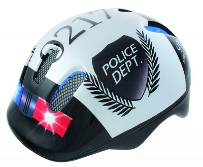 Велошлем M-Wave Police, с сеточкой 6отв. 52-56см, черно-белый