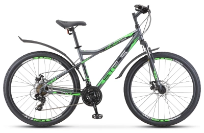 Велосипед Stels Navigator-710 MD 27.5" V020 16" Антрацитовый/зелёный/чёрный