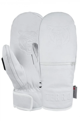Варежки TERROR LEATHER Mitten, размер M, белый