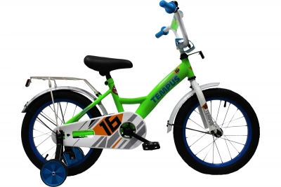 Велосипед TEMPUS Kid 16 (16" 1 ск.) 2021, ярко-зеленый/синий