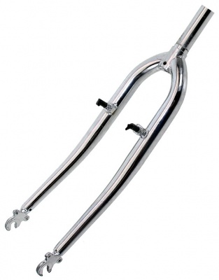 Вилка жесткая 28"x1", сталь, шток 240/130мм резьба серебр., 5-392850