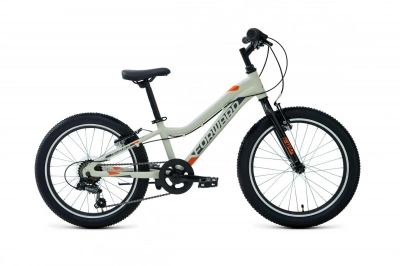 Велосипед FORWARD TWISTER 20 1.0 (20" 7 ск. рост. 10") 2022, серый/оранжевый
