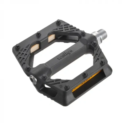 Педали Wellgo B223BN, нейлон, BMX/Downhill, широкие, ось Cr-Mo, черный