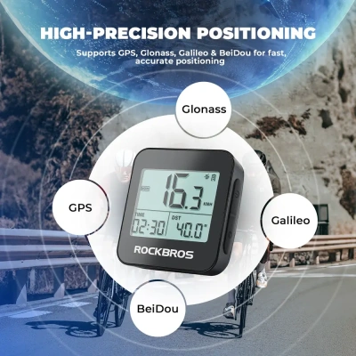 Велокомпьютер Rockbros G1 smart GPS, 8 функций