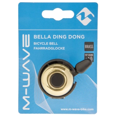 Звонок M-Wave, латунь/пластик мини D=33мм,Bella Ding-Dong, золотой