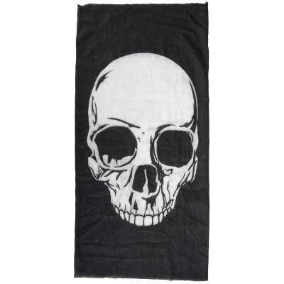 Бандана M-Wave Skull, дышащий полиэстер с микрофиброй 24x48см, черный