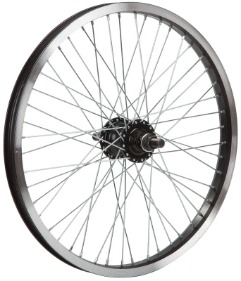 Колесо в сборе 20" заднее, для BMX, дв. ал..обод 36 отв, втулка SF-B17R ал., гайка 14мм ось