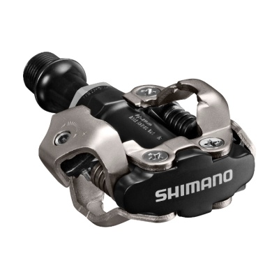 Педали контактные Shimano M540, алюм. ось Cr-Mo 352г серебр. инд.уп.