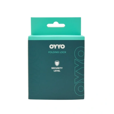 Велозамок OYYO FL01, с ключом, складной, тип пагода, черный