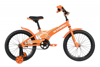 Велосипед Stark Tanuki 18 Boy 2023, оранжевый/серый/белый