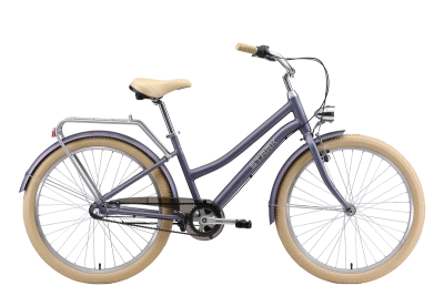 Велосипед Stark Comfort Lady 3-speed 2026, темно-лавандовый матовый/светло-песочный 14.5" XS
