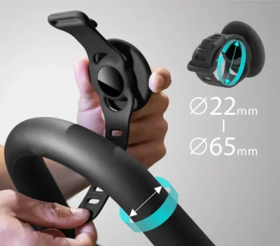 Держатель для телефона Bone Magnetic Fitness Phone Mount, магнитный, силик., на руль, черный