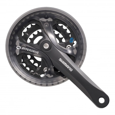 Система шатунов 3ск. 48T Shimano Acera M361, 21-24ск. 48/38/28 170мм смен. зв. черная инд. уп.